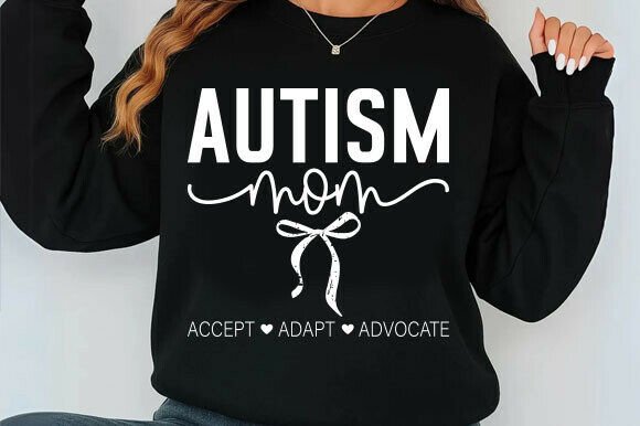 Autism Mom Accept Adapt Advocate SVG for T-Shirt Designs & Graphics