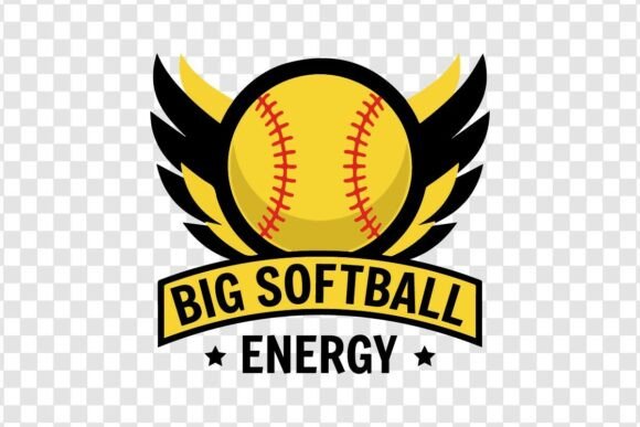 Big Softball Energy Mom Png Softball Svg: A Graphic Design Asset Review for T-Shirt Designs