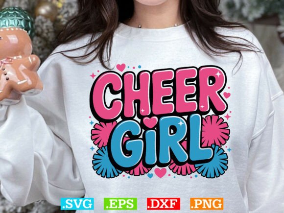 Cheer Girl Shirt SVG, Cheerleading: A Vibrant Graphic Design Asset for T-Shirt Designs