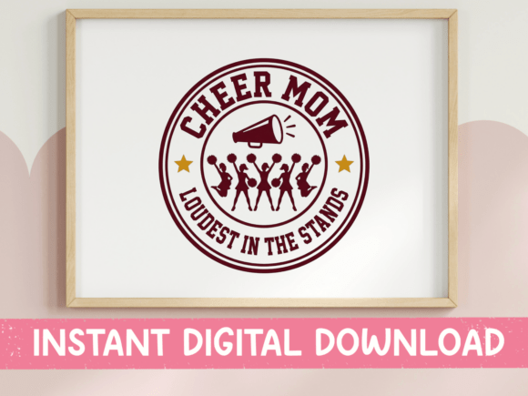 Cheer Mom Loudest in Stands SVG: A Bold Embroidery Design for Real Projects