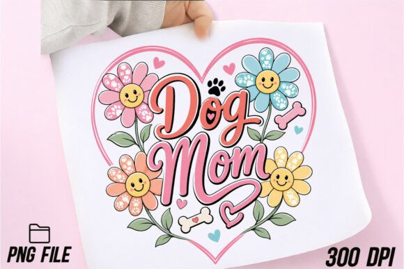 Dog Mom PNG Graphic for T-Shirt Designs & More