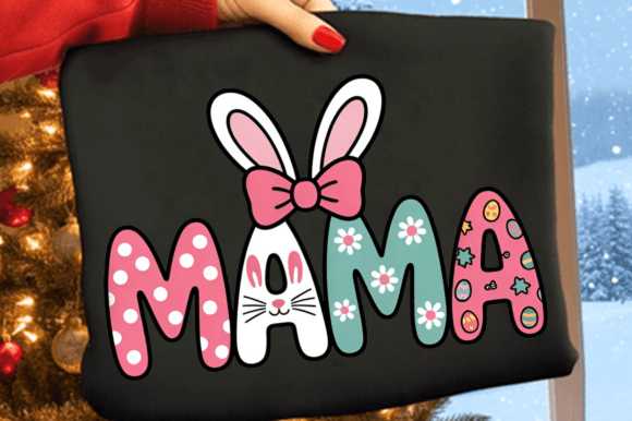 Easter Bunny Mama Sublimation Design: A Vibrant Graphic for Seasonal Projects