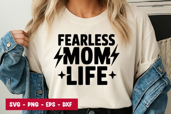 Fearless Mom Life Typography SVG PNG: A Powerful Graphic Design Asset for Content Creators