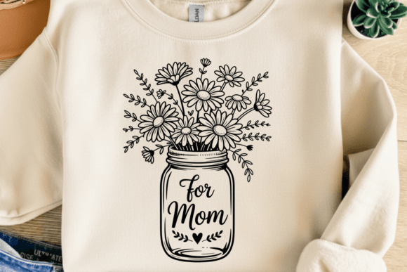 Floral Mom Jar PNG SVG Review: A Thoughtful Design for Heartfelt Embroidery Projects