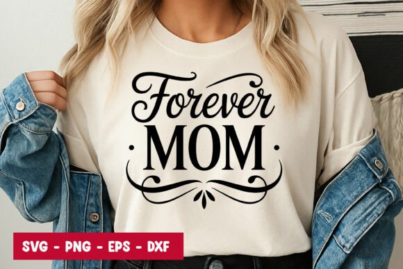 Forever Mom Vintage Typography: A Versatile Graphic Design Asset for Branding