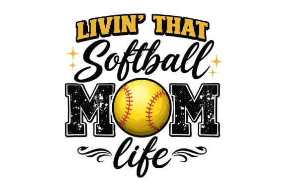 Living That Softball Mom Life Grunge SVG: A Powerful Graphic for Blog and T-Shirt Design