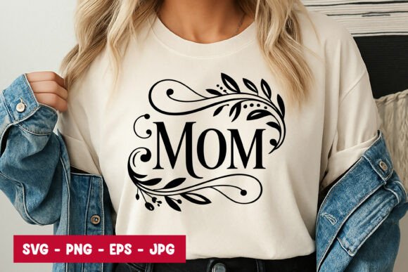 Mom Floral Typography SVG PNG – A Versatile Graphic Design Asset for Creative Sellers