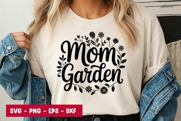 Mom Garden Typography SVG PNG: A Versatile Graphic Design Asset for Creative Sellers