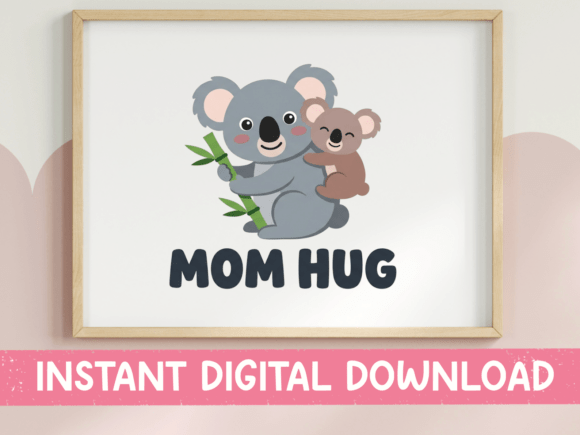 Mom Hug Koala SVG: A Sweet Graphic for T-Shirt Designs and More