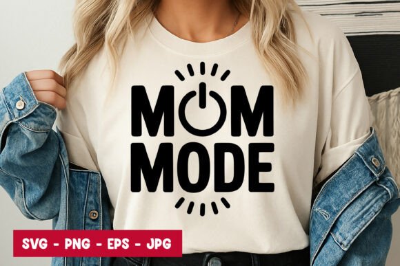 Mom Mode Typography SVG PNG: A Versatile Graphic Design Asset for Handmade Creations