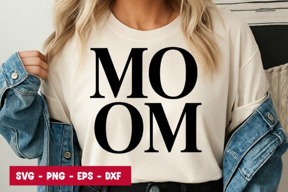 Mom Typography Bold SVG PNG: A Strong Graphic Design Asset for Local Branding