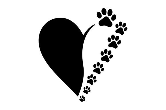 Paw Print Heart SVG & Dog Mom Silhouette: A Versatile Graphic Design Asset for Creative Projects