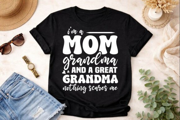 Proud Mom Grandma Great Grandma SVG Design for T-Shirt Graphics