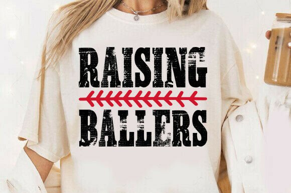 Raising Ballers SVG Baseball Mom Shirt Design: Perfect for Handmade Graphics